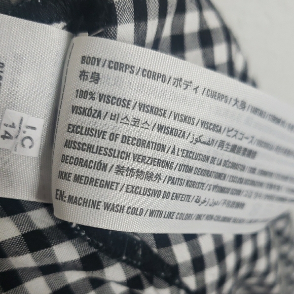 Hollister High-rise Classic Black White Checkered Skirt Preppy Girly Size Medium - Picture 8 of 8